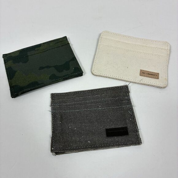 TO THE MARKET 3 Camouflage Camo Slim Card Holder Wallet NEW * Dirty Spots - Picture 3 of 4